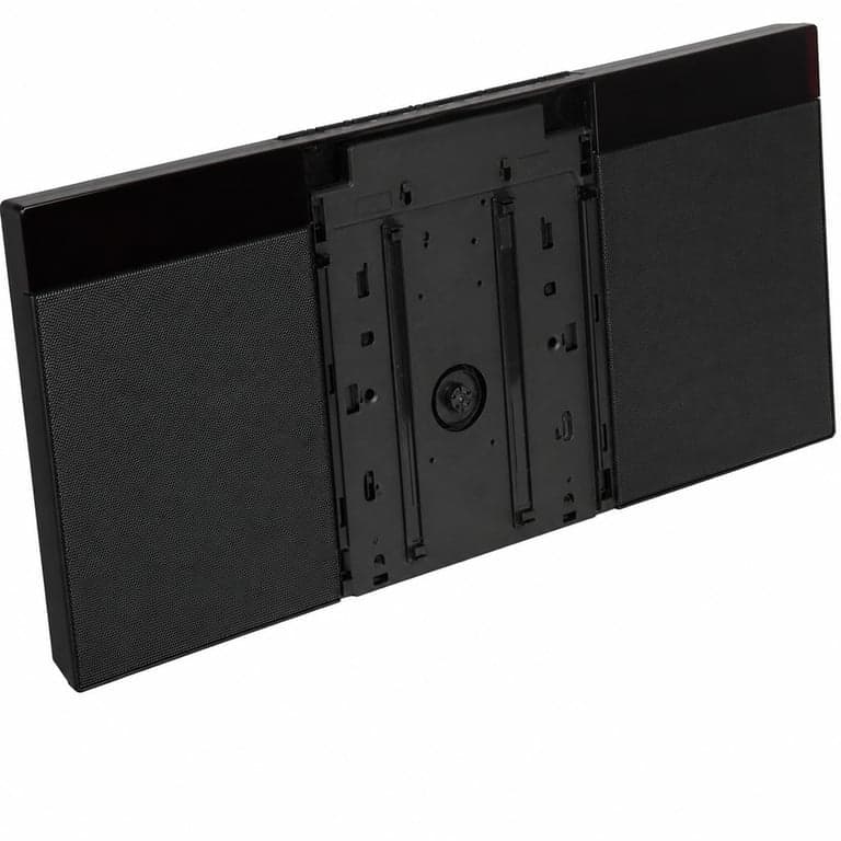 Sistem audio micro stereo Panasonic SC-HC304EG-K DAB+ cu Bluetooth și player CD – capacul compartimentului CD este desprins (stare: vezi a 2-a fotografie)