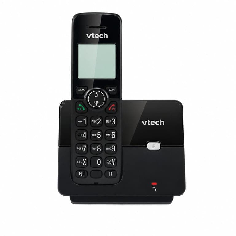 Telefon fix fără fir VTech CS2000 DECT, cu identificator de apel, negru — defect, pentru piese (stare: vezi poza 2)