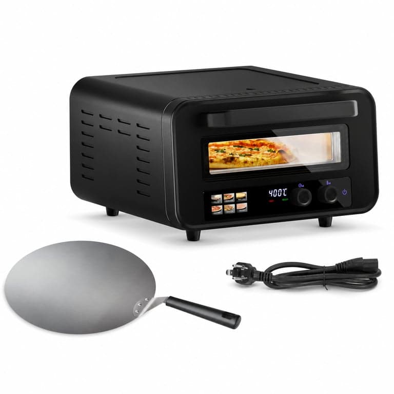 Cuptor pentru pizza Princess Pro Max 112780 – 15 L, 400°C, 2100 W, panou de control digital — fără piatră pentru pizza spartă (stare: vezi poza 2)