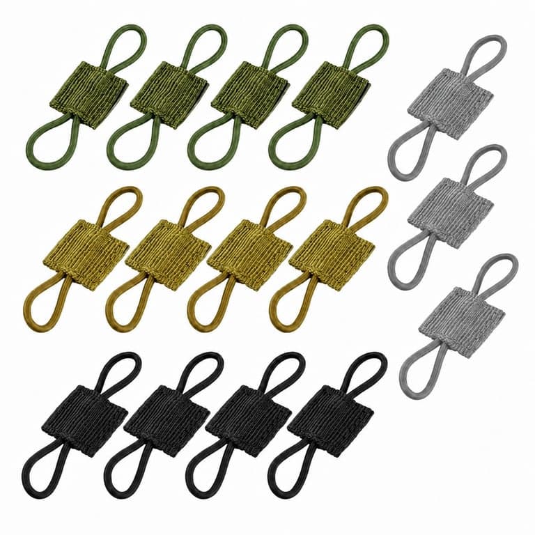 XINGSUI Chingă Elastică Sistem de Fixare Tactic MOLLE Accesorii 15 buc în 4 Culori pentru Rucsac, Vestă, Sticlă, Băț