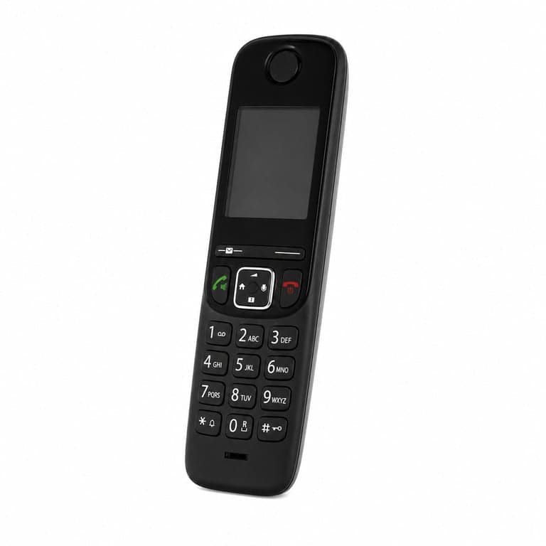 Telefon suplimentar DECT Gigaset AS690HX cu stație de încărcare, negru — Pachetul conține doar receptorul (pentru stare, consultați a 2-a imagine)