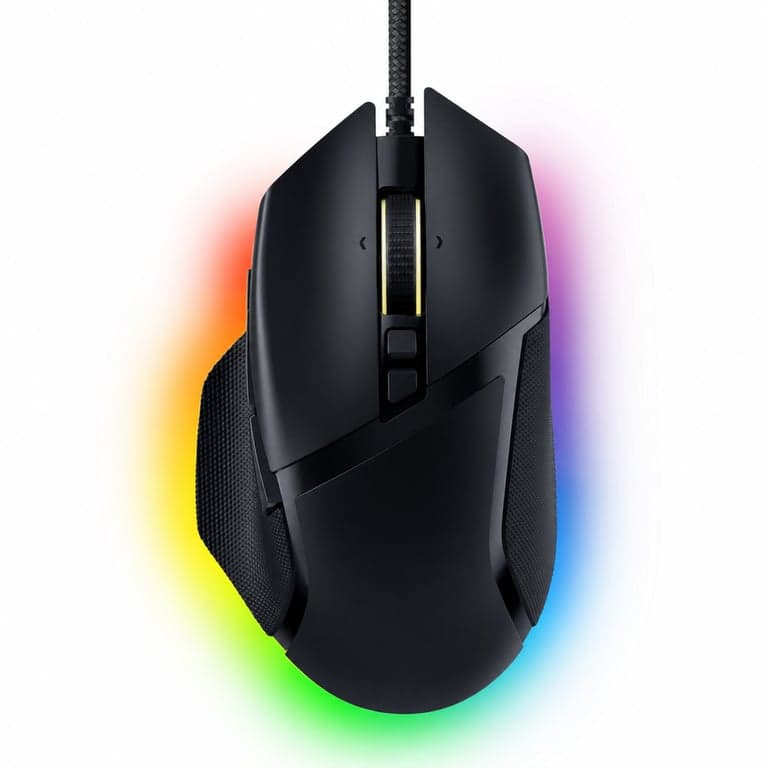 Mouse de gaming cu fir Razer Basilisk V3 negru, iluminare RGB, 26K DPI, 11 butoane — defect, funcționează parțial: rotiță defectă (stare: vezi a 2-a imagine)