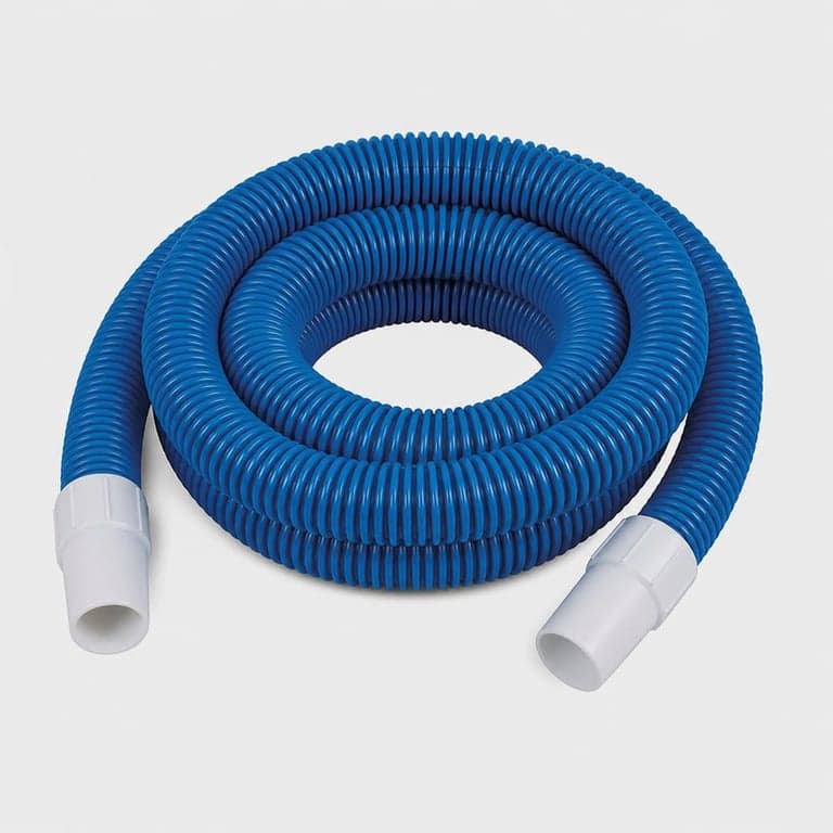 Furtun pentru aspirator piscină WERKA PRO Ø38 mm, 7 m, polietilenă de joasă densitate, pentru curățarea piscinelor supraterane, albastru — set 7 piese