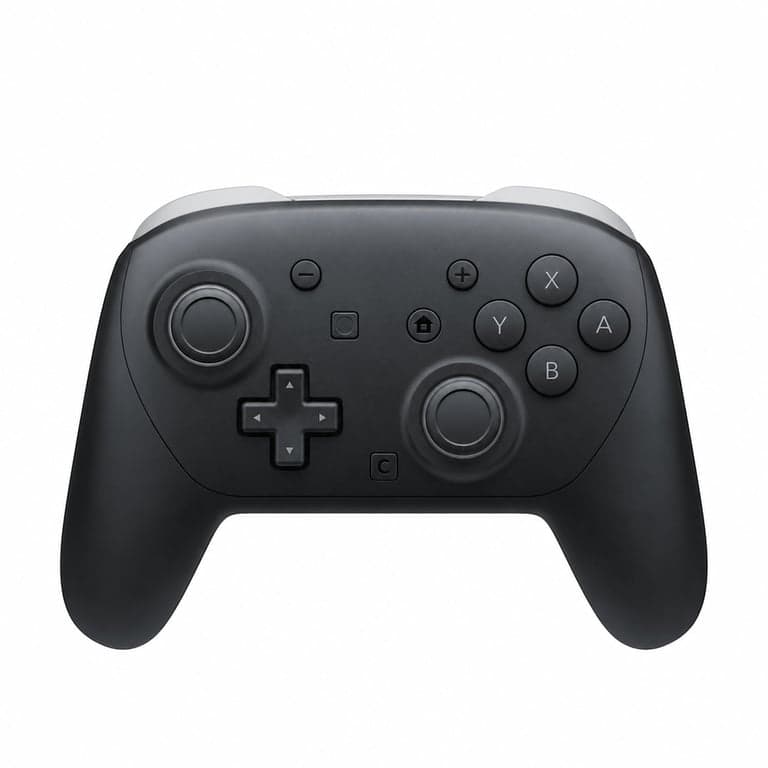Gamepad wireless Nintendo Switch Pro Controller pentru consolă Nintendo Switch, negru, fără cablu de încărcare (stare: vezi a 2-a imagine)