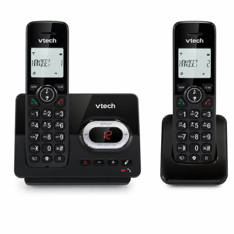 Telefon fără fir VTech CS2051 cu 2 receptoare, robot telefonic și taste mari — Fără acumulatori (stare: vezi a 2-a imagine)