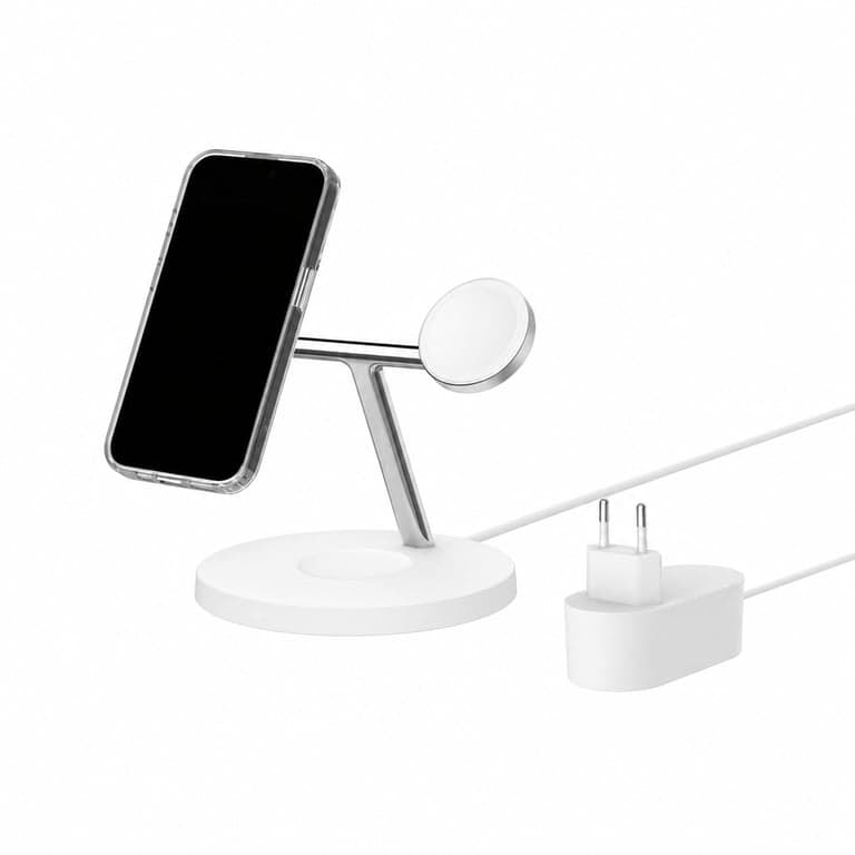 Încărcător wireless Belkin BoostCharge Pro 3 în 1 Qi2 — defect, pentru piese: nu se încarcă (stare: vezi poza a 2-a)