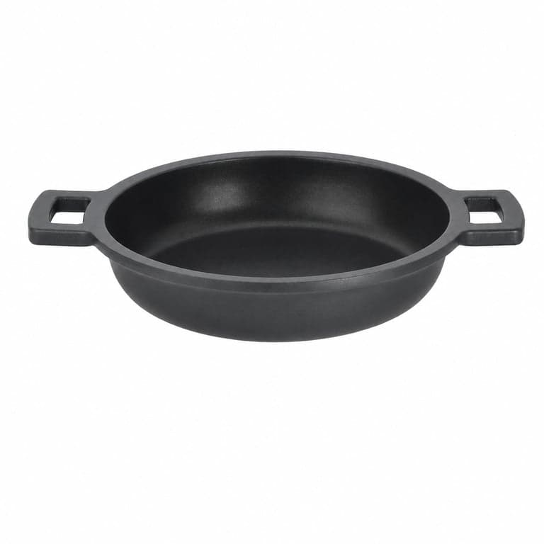 Cratiță joasă BRA Efficient cu strat antiaderent, fără capac, 45 cm, turnată — lipsesc mânerele din plastic (stare: vezi a 2-a fotografie)