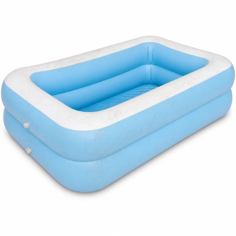 Piscină gonflabilă de grădină pentru copii Sunshine Smile, formă dreptunghiulară, 105x75x30 cm, jucărie de apă pentru vară (stare: vezi a 2-a fotografie)