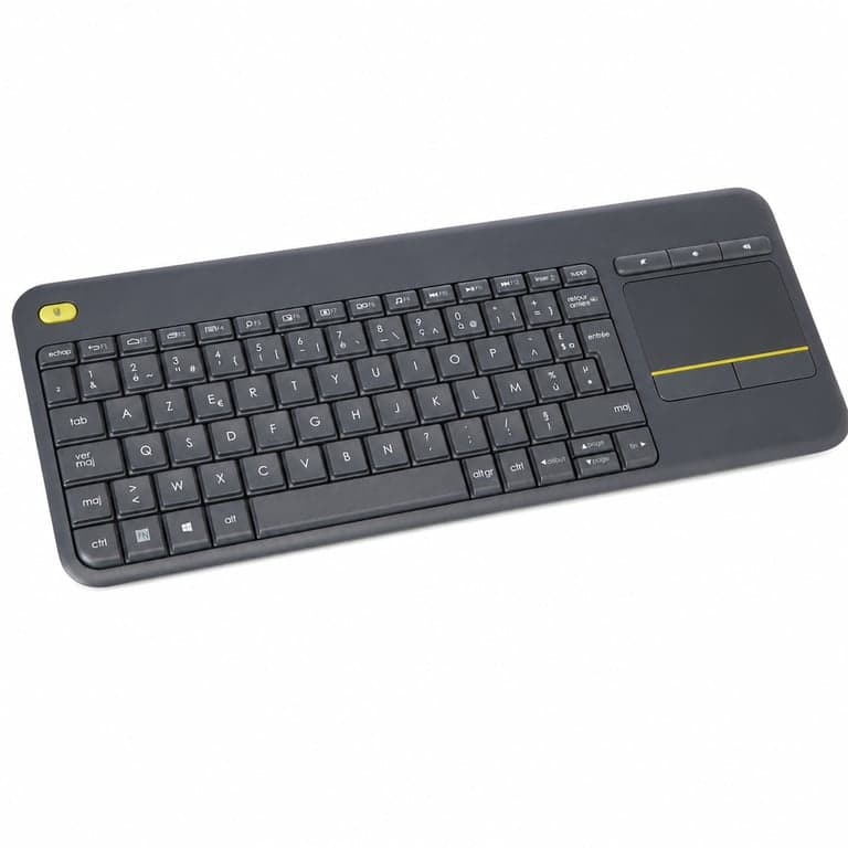 Tastatură wireless Logitech K400 Plus cu touchpad, AZERTY franceză — Fără stick Bluetooth! (stare: vezi a 2-a imagine)