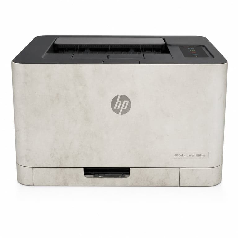 Imprimantă laser color HP Color Laser 150nw A4 USB Wi-Fi LAN — defectă, pentru piese: nu pornește, murdară în partea din spate (stare: vezi a 2-a fotografie)