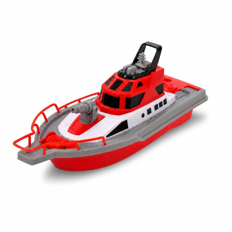 Barcă de pompieri cu telecomandă Dickie Toys 201107000 cu pulverizator de apă, 3 canale, 27 MHz, încărcare USB — cablu de încărcare (stare: vezi poza a 2-a)