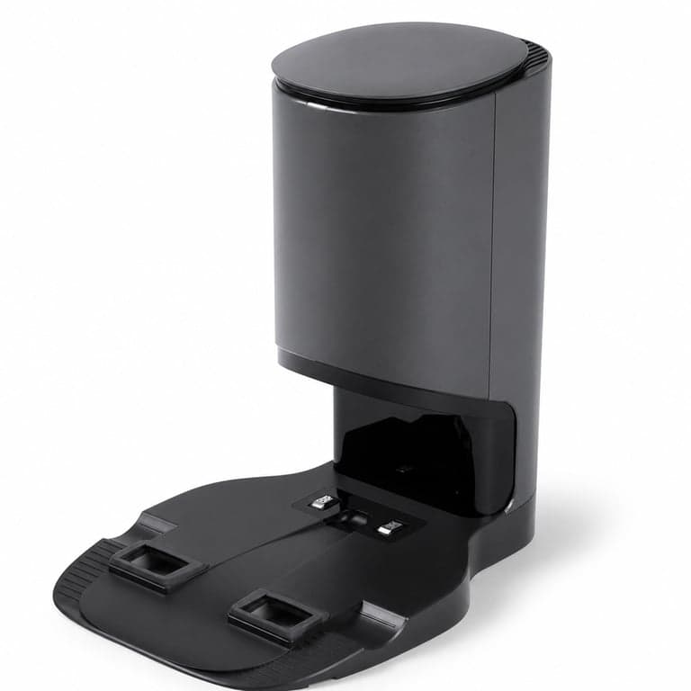 Stație de golire automată ECOVACS pentru robotul aspirator DEEBOT T9 AIVI, cu stație de încărcare — lipsesc 2 saci de praf (stare: vezi a 2-a fotografie)