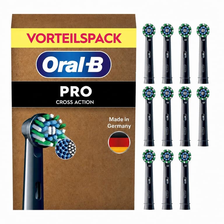 Rezervă periuță de dinți electrică Oral-B PRO CrossAction, negru, 11 buc. (lipsește 1 buc. din ambalajul original)