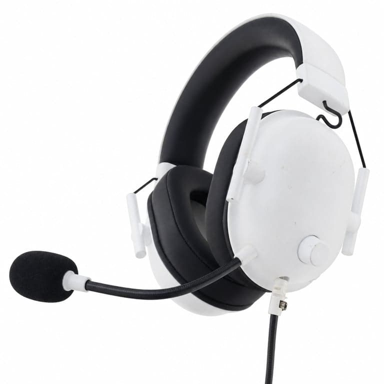 Căști gaming cu fir Razer BlackShark V2 X, alb, 50 mm, 7.1 — defecte, pentru piese: conector rupt (stare: vezi poza a 2-a)