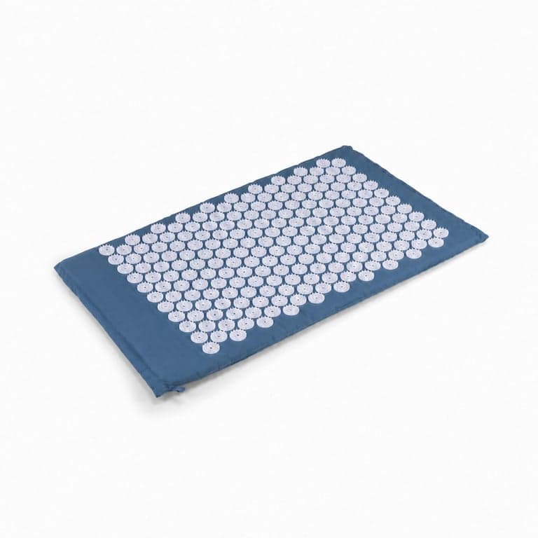 Saltea de acupresură Umbro cu pernă și 1 minge de masaj, albastru, 71x42 cm, cu geantă de transport, pentru masajul spatelui și al gâtului, yoga