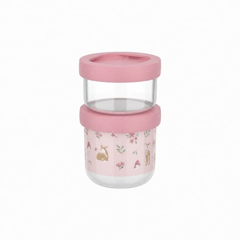 Set cutii pentru gustări stivuibile Mepal Mio Little Dutch Fairy Garden – 175 ml + 275 ml – potrivite pentru cuptorul cu microunde și congelator – 2 piese — set de 2 bucăți