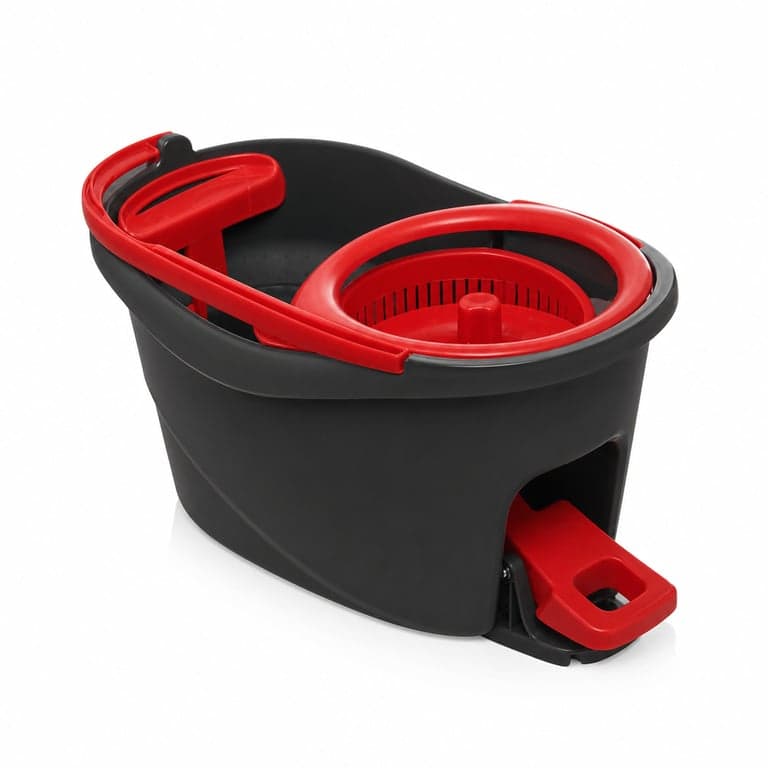 Găleată cu centrifugă – din set, fără mop, mâner telescopic și cap de mop din microfibră — fără mâner de mop și capete (stare: vezi a 2-a imagine)