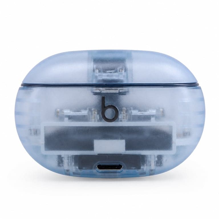 Carcasă de încărcare pentru Beats Studio Buds+, piesă de schimb, transparentă, compatibilă cu căști Bluetooth Apple și Android
