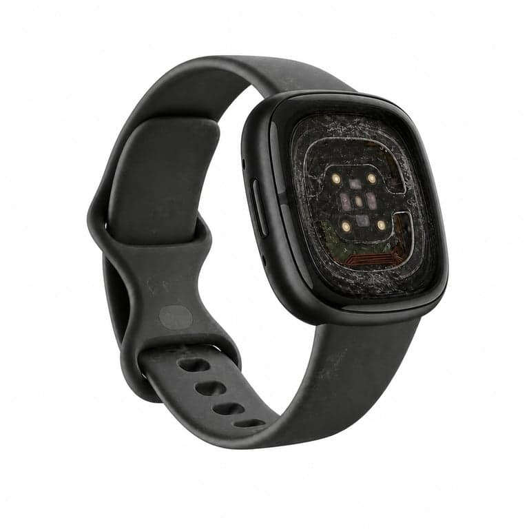 Ceas inteligent Fitbit Sense 2 cu GPS și EKG, culoarea Shadow Grey (gri grafit) — — defect, pentru piese: nu se vede imaginea (stare: vezi a 2-a imagine)