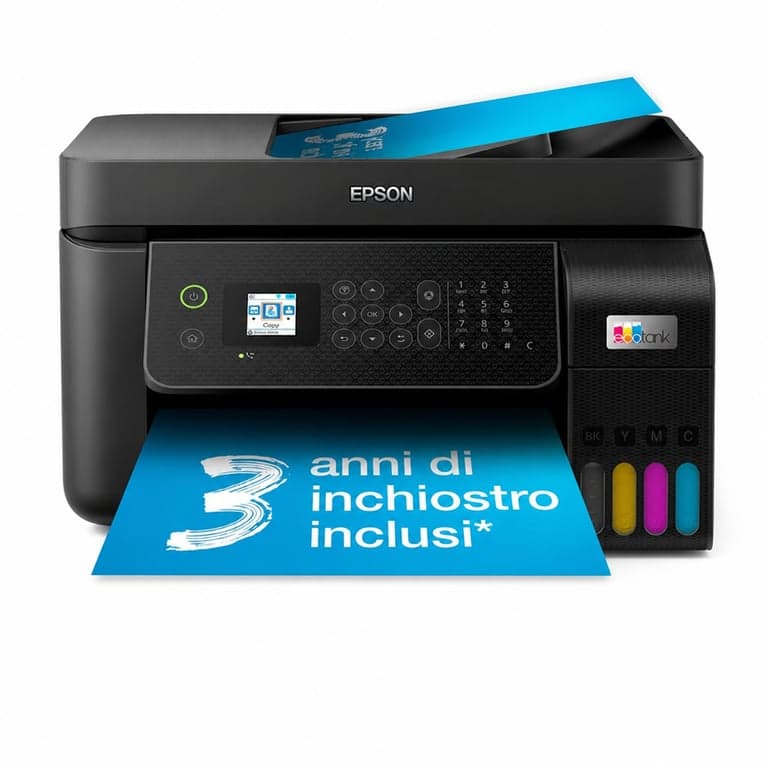 Imprimantă multifuncțională cu jet de cerneală Epson EcoTank ET-4800 A4 Wi-Fi Ethernet ADF LCD — Setul de cerneală lipsește (stare: vezi imaginea 2)