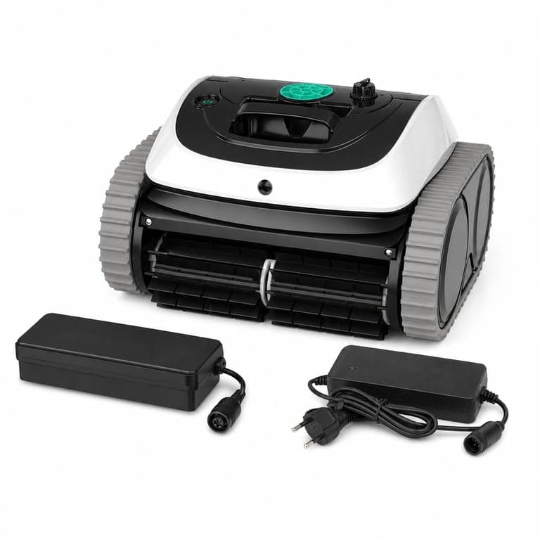 Robot de curățare pentru piscină cu acumulator WYBOT C1 alb-verde, pentru podea — defect, pentru piese: nu pornește după încărcare (stare: vezi a 2-a imagine)