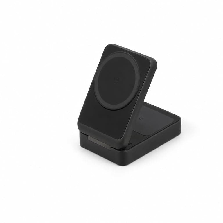 Stație de încărcare Anker MagGo 3-în-1, Qi2 15W, compatibilă MagSafe — doar stația de încărcare, fără adaptor și cablu USB-C (stare: vezi a 2-a imagine)