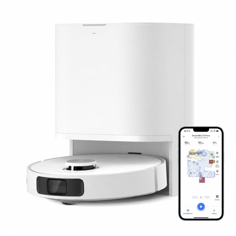 Robot aspirator și mop Dreame L10 Prime, putere de aspirare 4000Pa, ridicare mop 7mm, LDS — Capul de mop nu este inclus (stare: vezi a 2-a imagine)