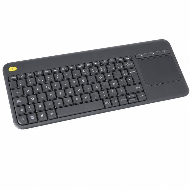 Tastatură wireless Logitech K400 Plus cu touchpad, layout AZERTY francez — se vinde fără receiver (stare: vezi a 2-a imagine)
