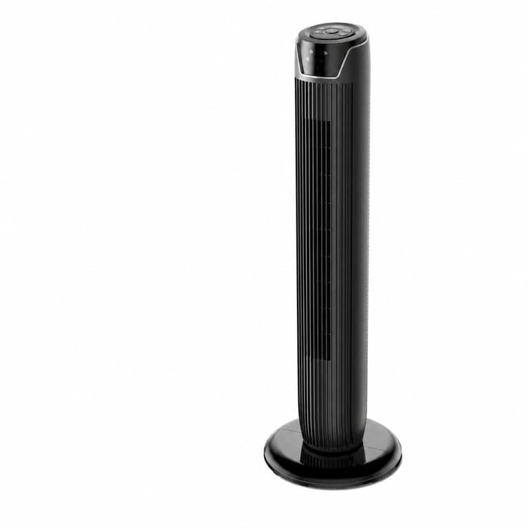 Ventilator turn Midea FZ10-17JR 92 cm, negru, silențios, cu oscilație și afișaj LED, 3 viteze — telecomanda lipsește (stare: vezi imaginea 2)