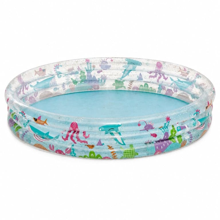 Piscină gonflabilă pentru copii Bestway Deep Dive, rotundă, 183 x 33 cm — A fost găurită într-un loc, este lipită (stare: vezi a 2-a fotografie)