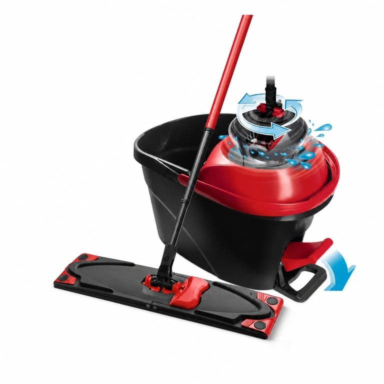 Set mop Vileda Ultramax Turbo XL cu găleată cu pedală – Utilizat — Capul din microfibră nu este inclus (stare: vezi a 2-a imagine)
