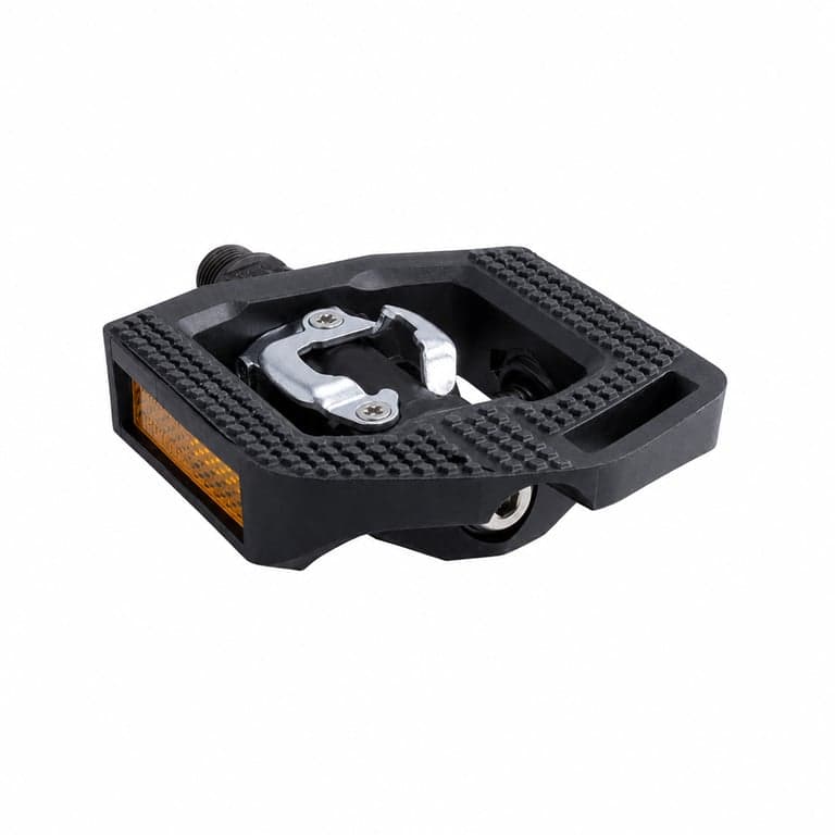 Pedale bicicletă Shimano PD-T421 SPD Trekking, Negru - DEFECT: — defect, funcționează parțial: una dintre pedale este defectă (stare: vezi imaginea a 2-a)
