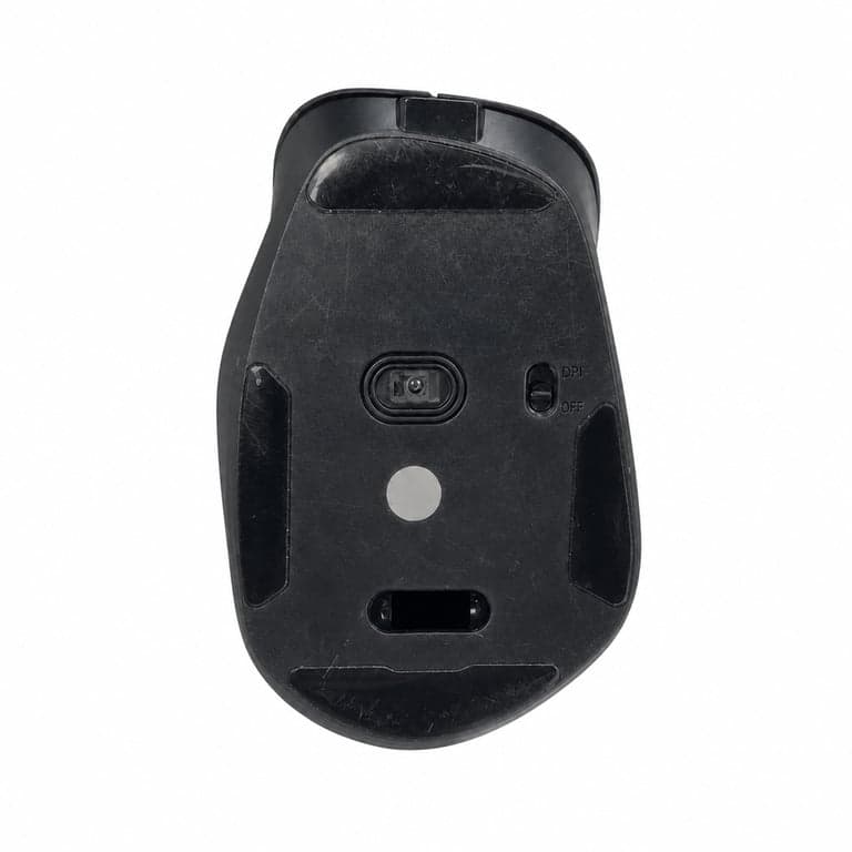 Mouse reîncărcabil wireless Trust Fyda, 6 butoane, cu receptor USB, negru - recondiționat — Zgâriat pe partea inferioară (stare: vezi a 2-a imagine)