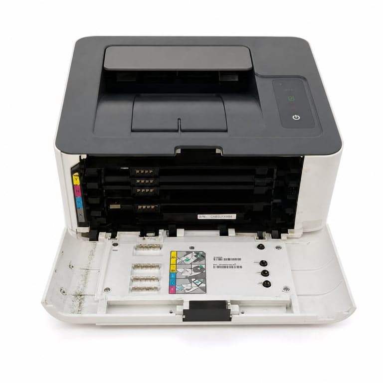 Imprimantă laser color HP Color Laser 150nw, A4, Wi-Fi, LAN, USB, 18 ppm, alb-gri, utilizată