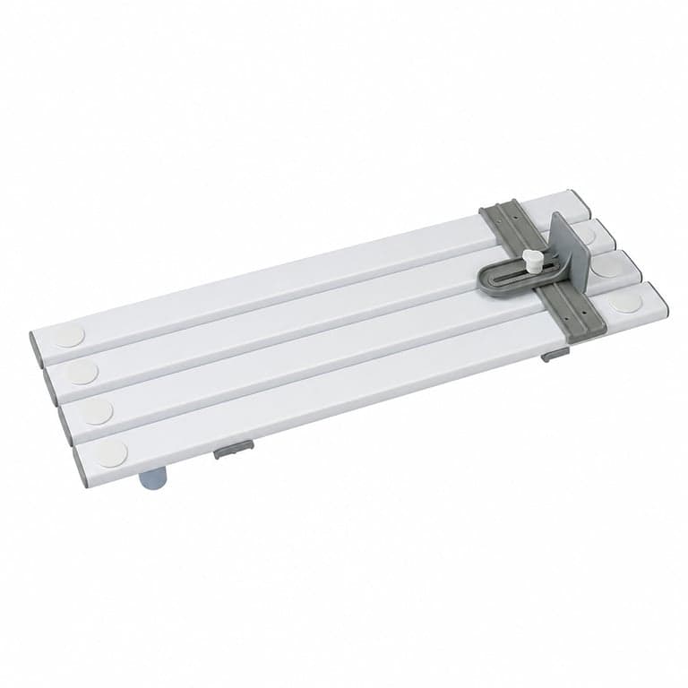 Scaun de cadă cu șipci NRS Healthcare M78366 710x230x20 mm Alb, incomplet — lipsește 1 suport lateral (stare: vezi a 2-a fotografie)