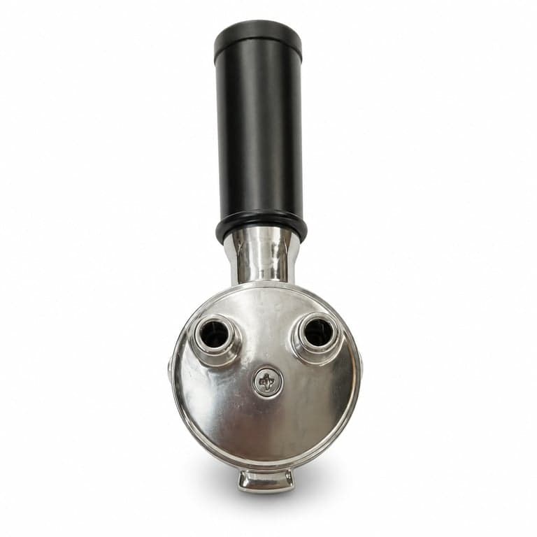 Suport filtru (portafiltru) pentru espressor De'Longhi Dedica Style EC685.M, design metalic argintiu, pentru aparat cu lățimea de 15 cm