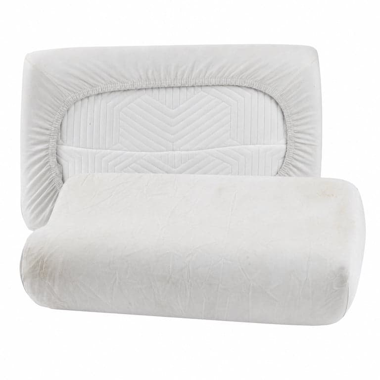 Față de pernă din bumbac bio BaSaTex, set de 2 bucăți, pentru perne ergonomice și ortopedice, 40x60 cm — Prezintă urme de utilizare (stare: vezi a 2-a imagine)