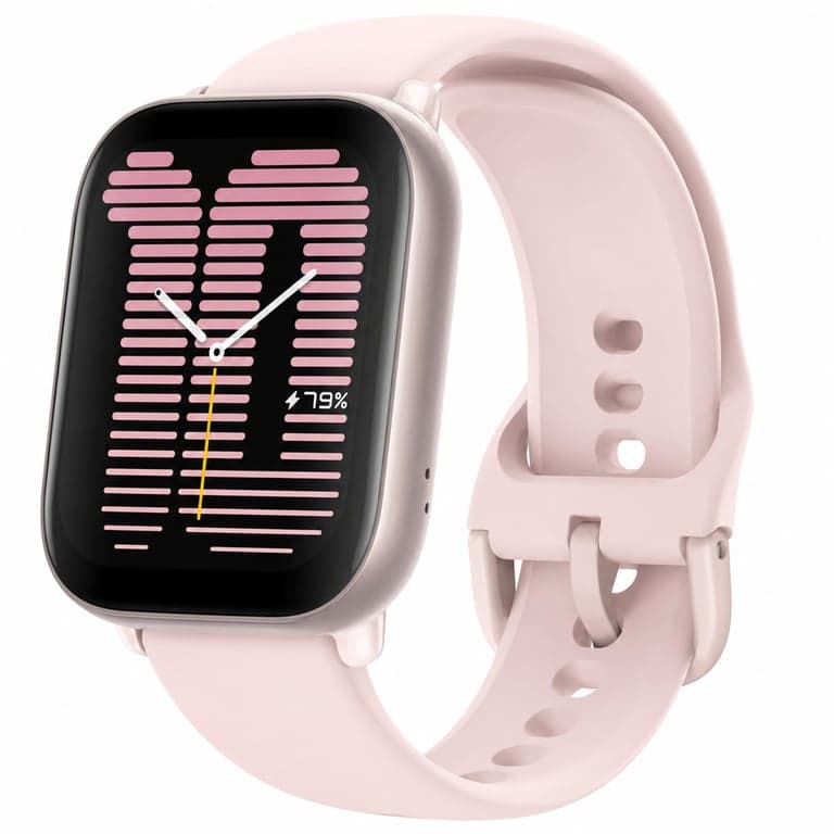 Ceas inteligent Amazfit Active 42 mm roz, GPS, ecran AMOLED, Bluetooth, 14 zile — defect, pentru piese (stare: vezi a doua imagine)