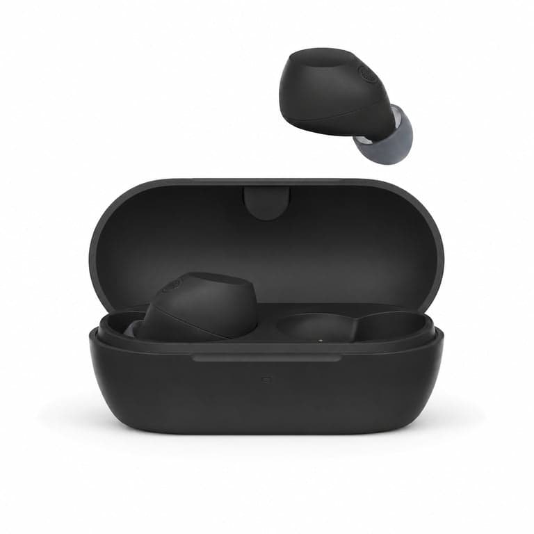Căști wireless cu anulare a zgomotului Sony WF-C710N, negru, control tactil, Multipoint — lipsește încărcătorul USB (stare: vezi a 2-a imagine)