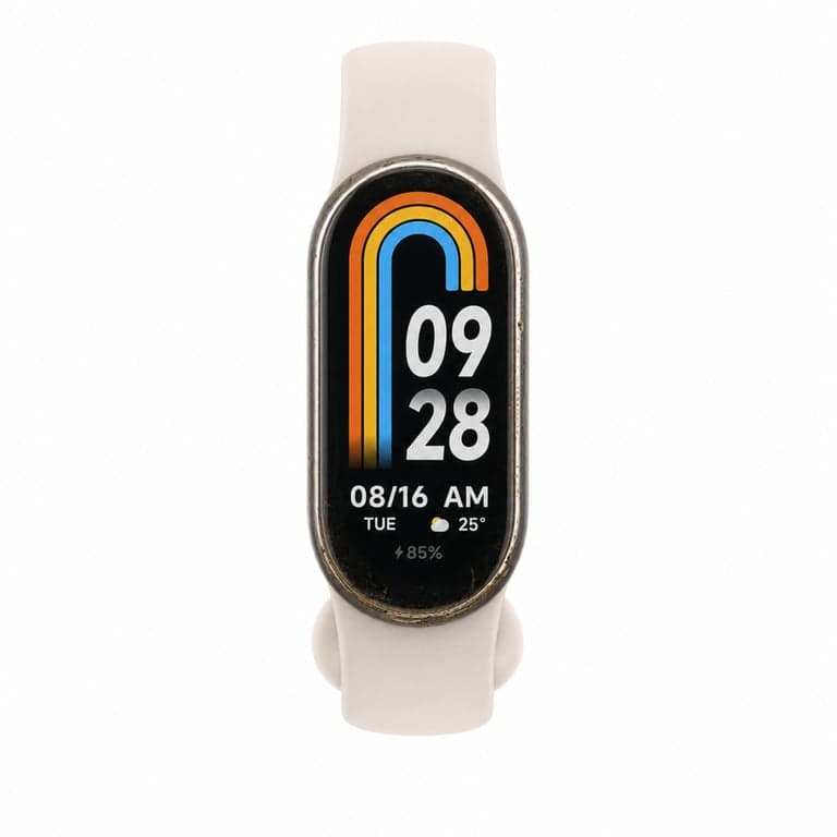 Brățară fitness Xiaomi Smart Band 8, auriu șampanie, AMOLED 1,62" — conector de încărcare murdar (stare: vezi a 2-a imagine)