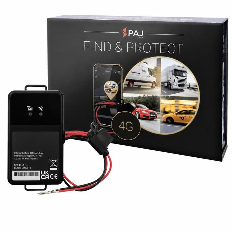 Sistem de monitorizare și localizare GPS pentru vehicule PAJ GPS 4G 1.0, negru, 1 buc. — SIM: cartela SIM nu este inclusă (stare: vezi a 2-a imagine)