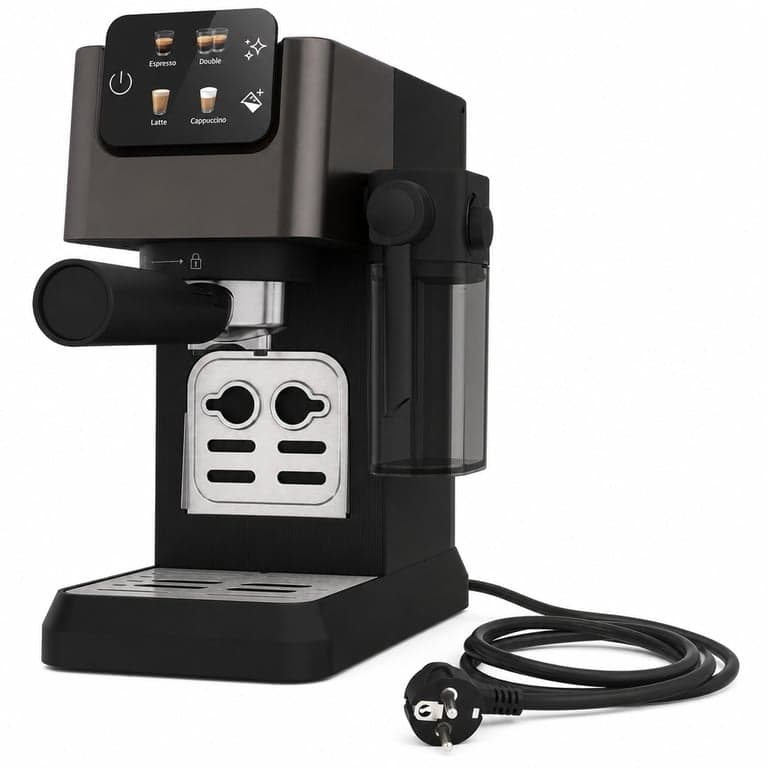 Espressor manual Grundig KSM 5330 – 1628W, 15 Bar, Dark Inox, rezervor apă 1,1L, 300ml — accesorii lipsă (stare: vezi poza a 2-a)