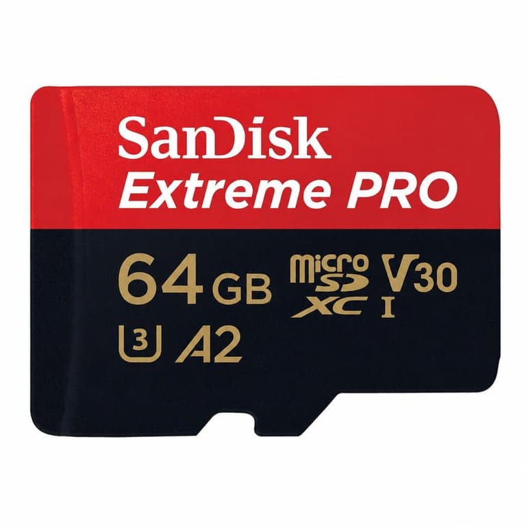 Card de memorie SanDisk Extreme PRO microSDXC 64 GB, 200 MB/s, A2, U3, V30 — SD — Fără adaptor (stare: vezi a 2-a poză)
