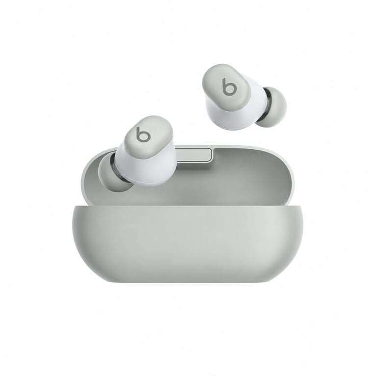 Căști wireless Bluetooth Beats Solo Buds, culoarea Storm Gray, 18 ore — Cablul USB nu este inclus (stare: vezi a doua imagine)