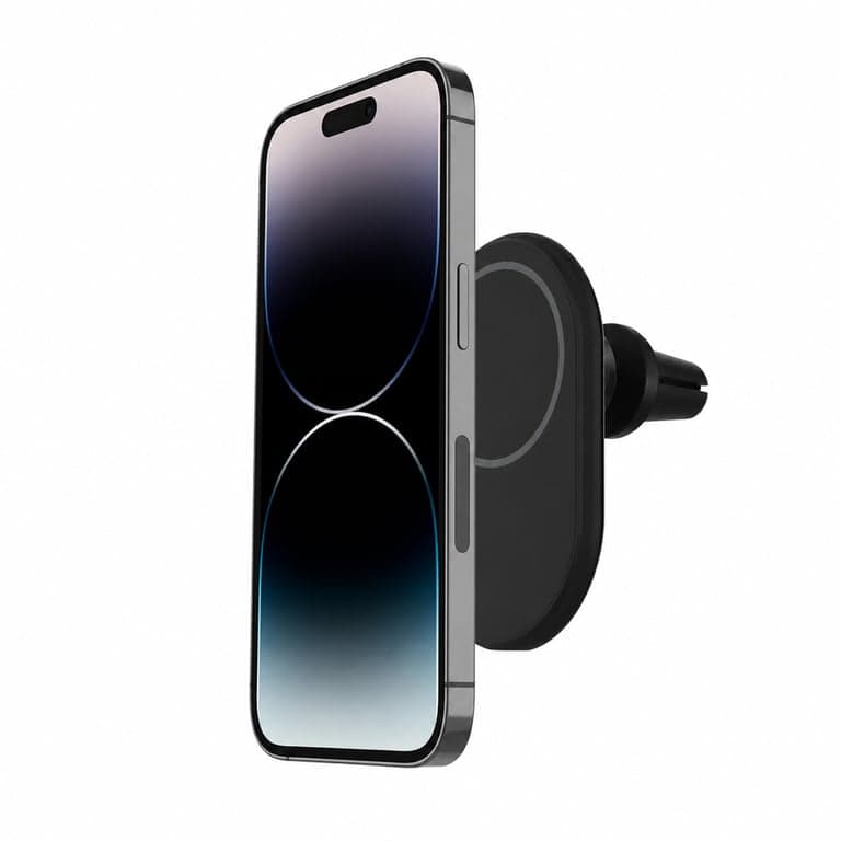 Suport auto magnetic cu încărcare wireless pentru grila de ventilație, compatibil MagSafe, Belkin BoostCharge – pentru seriile iPhone 12-17 –