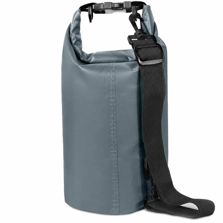 Sac impermeabil Unigear Dry Bag 2L, verde militar, pentru caiac, rafting — Lipsește husa impermeabilă pentru telefon (stare: vezi a 2-a imagine)