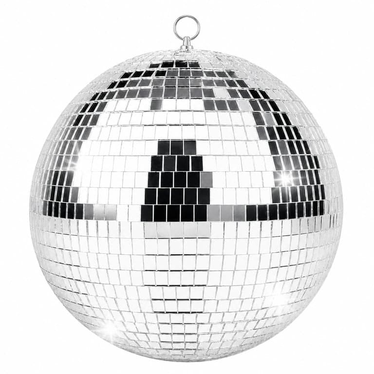 Glob disco cu oglinzi Sunshine Smile 25 cm, suspendabil — Fără lanț de agățare și cârlige autoadezive (stare: vezi imaginea nr. 2)