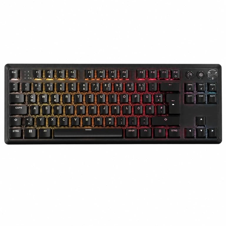 Tastatură gaming mecanică wireless Corsair K70 CORE TKL RGB, negru, fără fir, TKL — cablu de încărcare (stare: vezi imaginea 2)