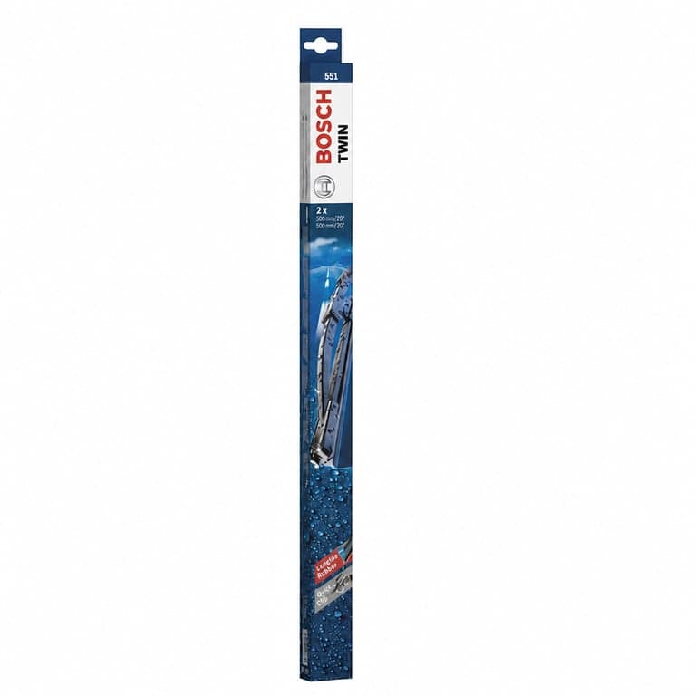 Ștergător de parbriz Bosch Twin 551 550 mm – 1 buc., pentru autoturisme, cauciuc durabil, sistem de prindere Quick Clip