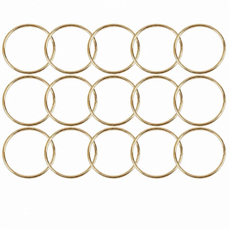 BetterJonny Cercuri Metalice pentru Artizanat, Diametru 5 cm, Inele din Sârmă Aurie pentru Macrame, Dreamcatcher, Decorațiuni și Coronițe de Nuntă, 20 bucăți